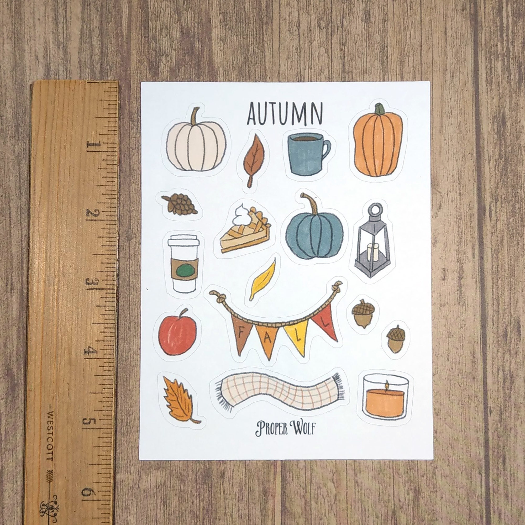 Autumn Sticker Sheet - Cozy Fall Stickers Set for Planners and Bujos - Etsy