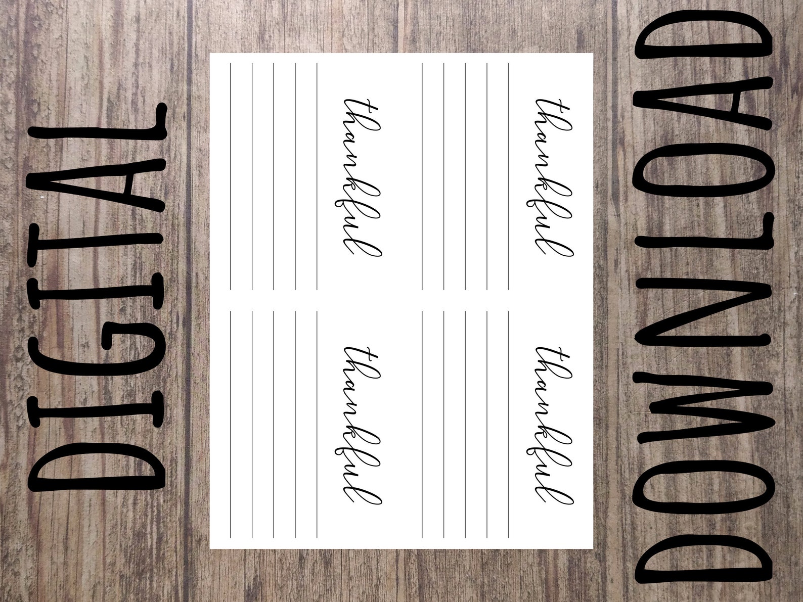 Thankful Cards Printable PDF DIY Instant Download 8.5 X 11 | Etsy