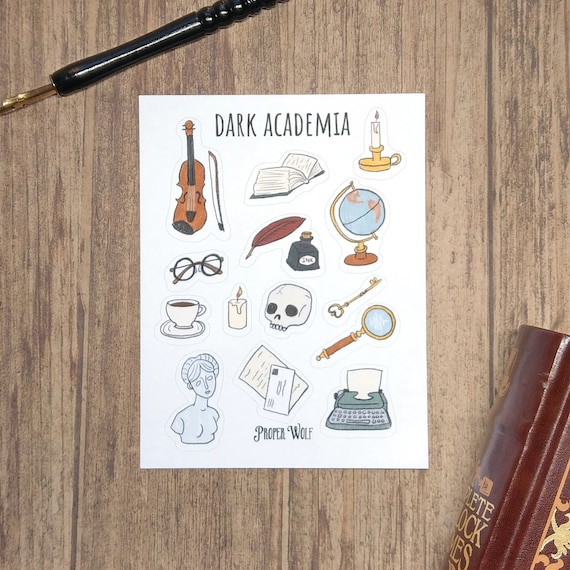 Dark Academia Sticker Sheet Dark Academia Journal Sticker -  Hong Kong