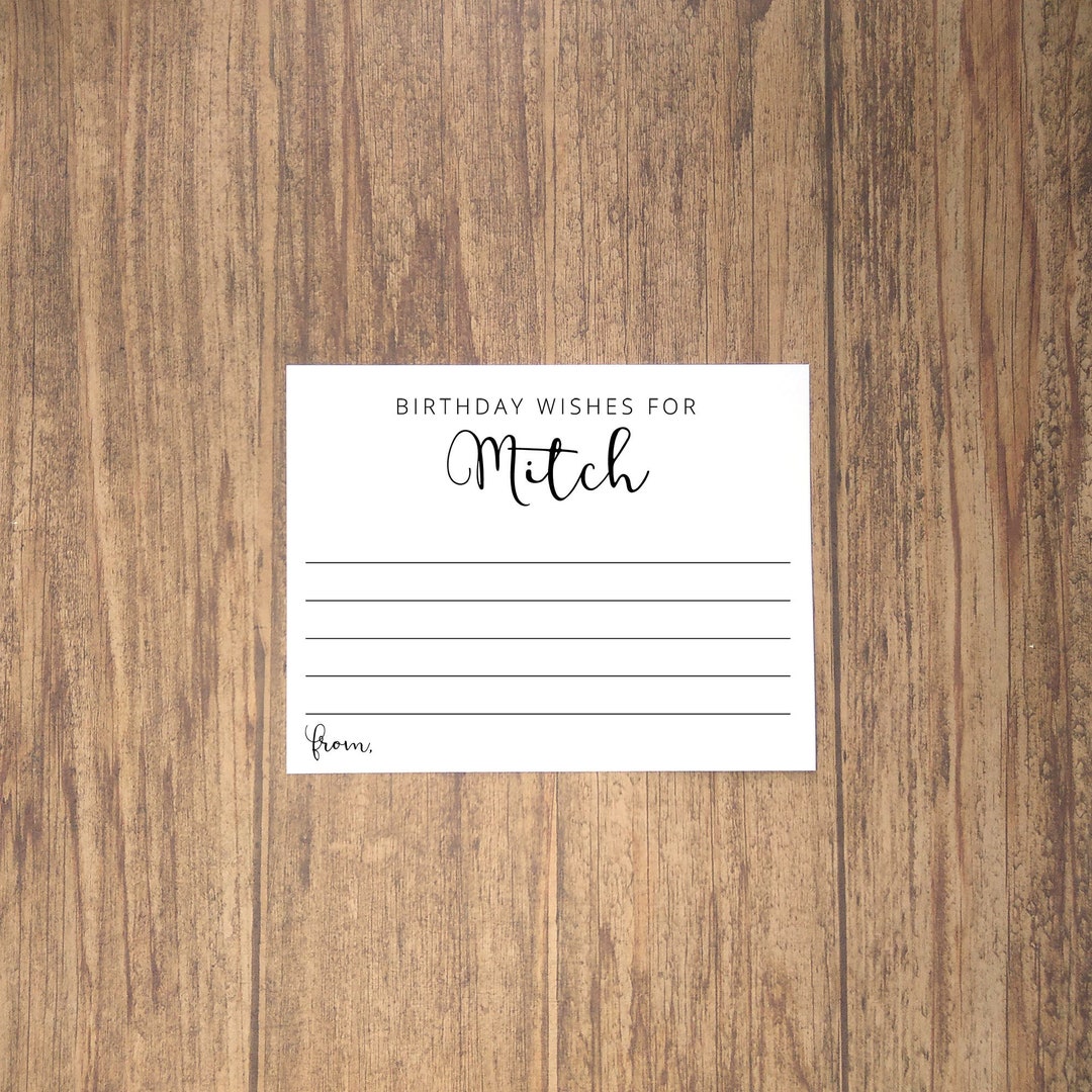 Personalized Birthday Wishes Printed Note Cards - Your Name Heres - Etsy