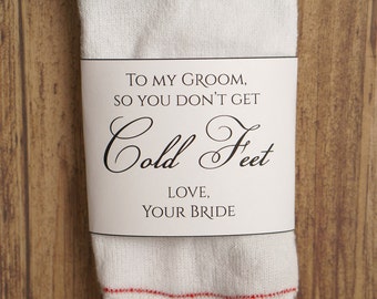 Cold Feet Printable Sock Wrapper - Cold Feet Label - So you don't get cold feet - Groom Gift - Wedding Sock Wrapper