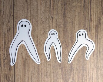 Fresno Nightcrawler Vinyl Stickers - Water Resistant Illustrated Cryptid Laptop Decals