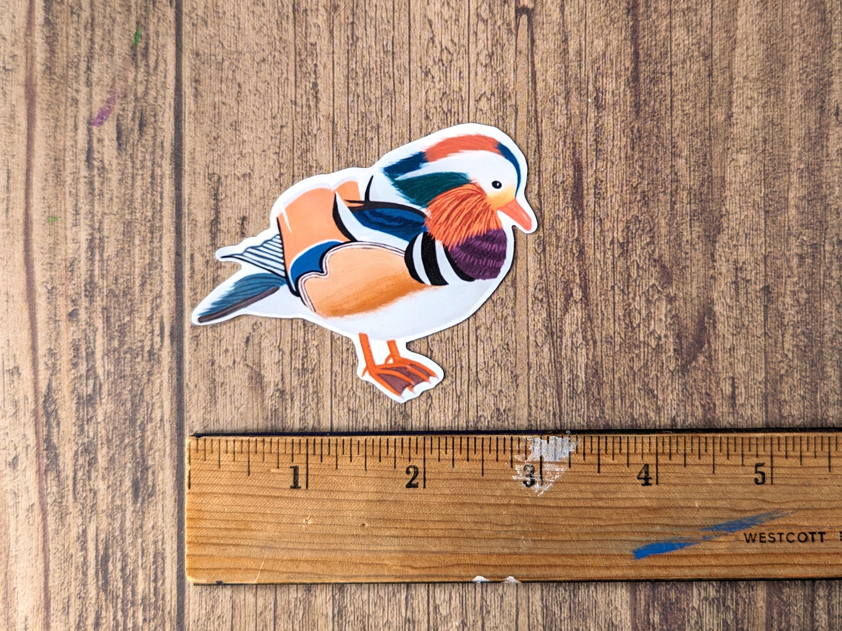 Mandarin Duck Vinyl Sticker - Water Resistant Laptop Decal - Etsy