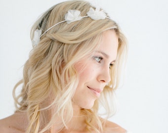 Wedding silk flower crown Julie