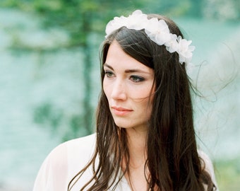 Wedding silk flower headband, hair band - Anna