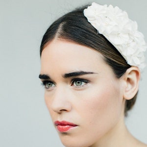 Bridal Silk Flower, Wedding Headpiece - "Adeline"