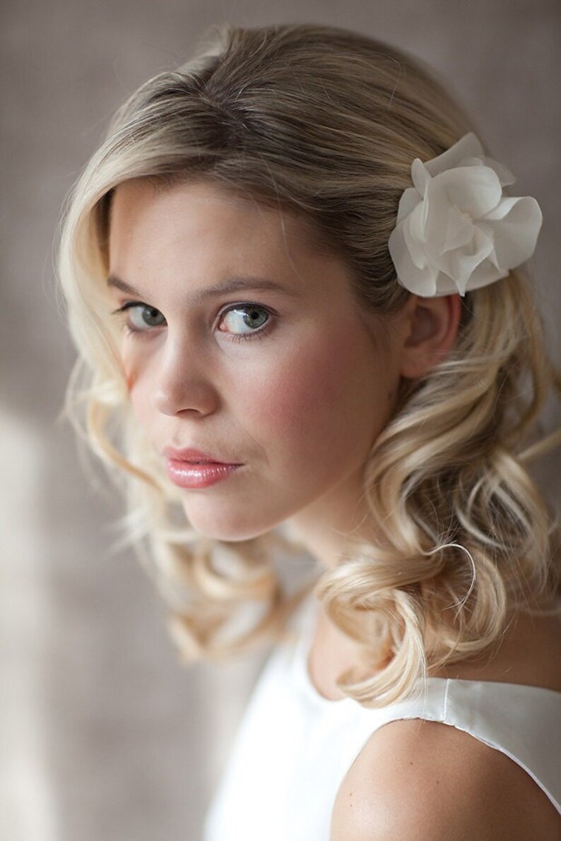 Bridal Silk Flower, Wedding Hair Flower amelie Etsy
