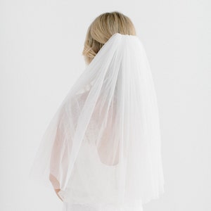 wedding veil elbow length Cécilia image 3