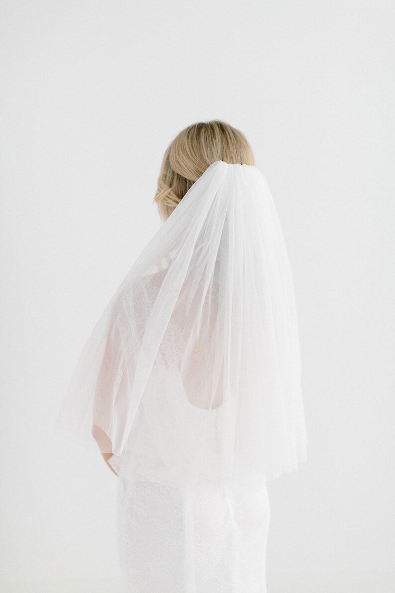 wedding veil elbow length Cécilia image 3