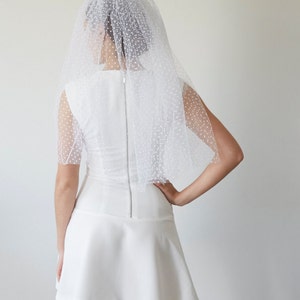 Bridal veil wedding elbow length Paulette image 6