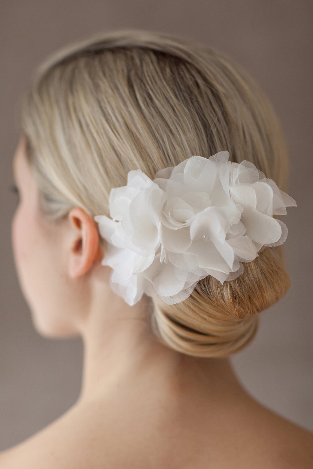 Bridal Silk Flower for the Hair Headpiece Lou Etsy