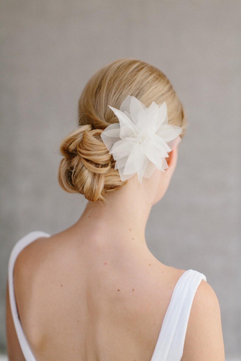 Bridal Silk Flower Wedding Hair Flower Headpiece Etsy