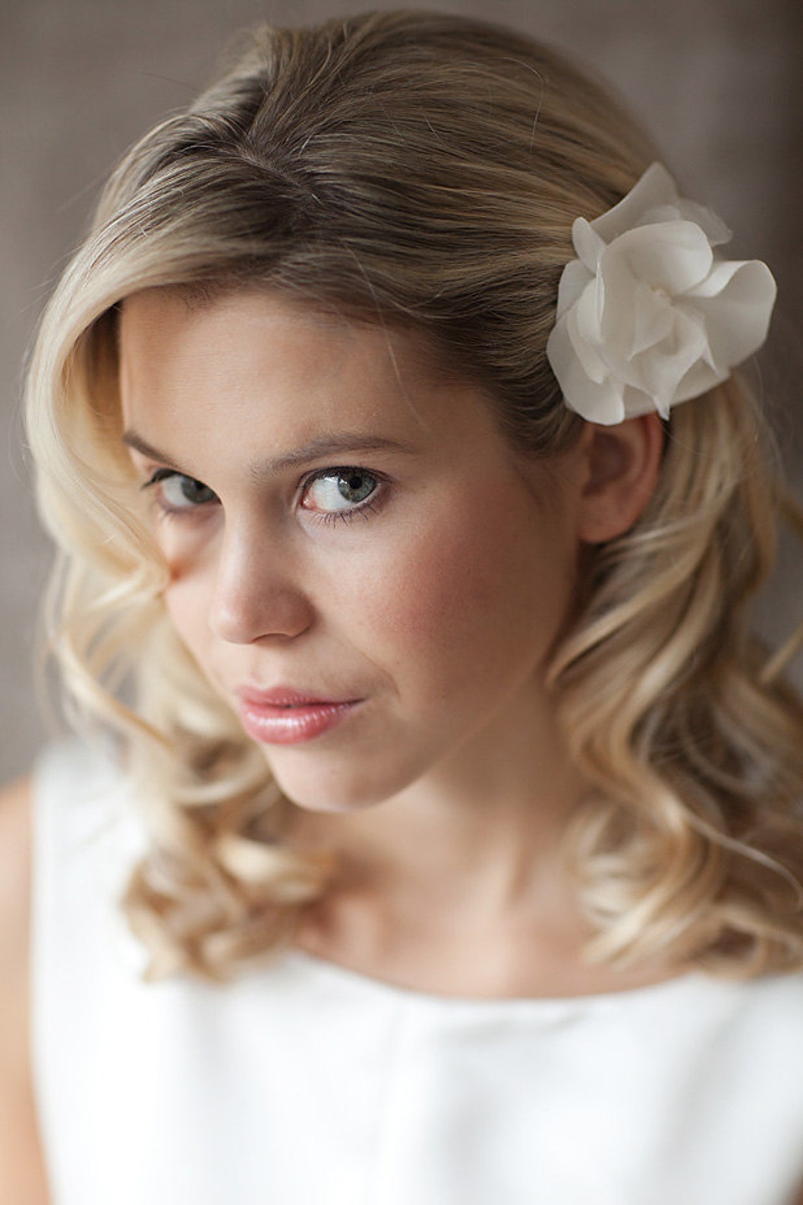 Bridal Silk Flower Wedding Hair Flower amelie Etsy