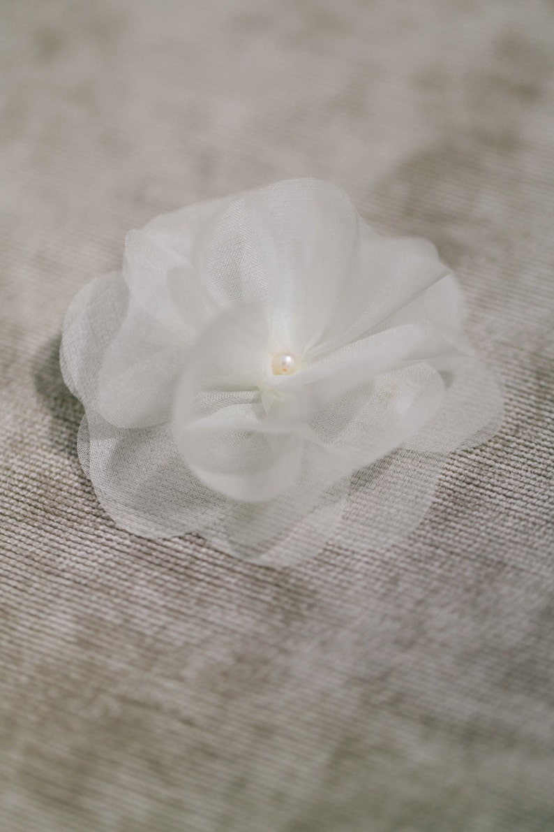 Bridal Silk Flower, Wedding Hair Flower Florentine petit image 4