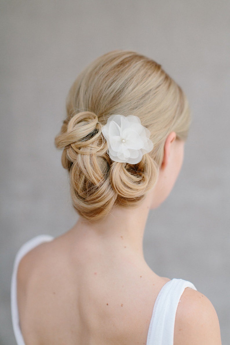 Bridal Silk Flower, Wedding Hair Flower Florentine petit image 2