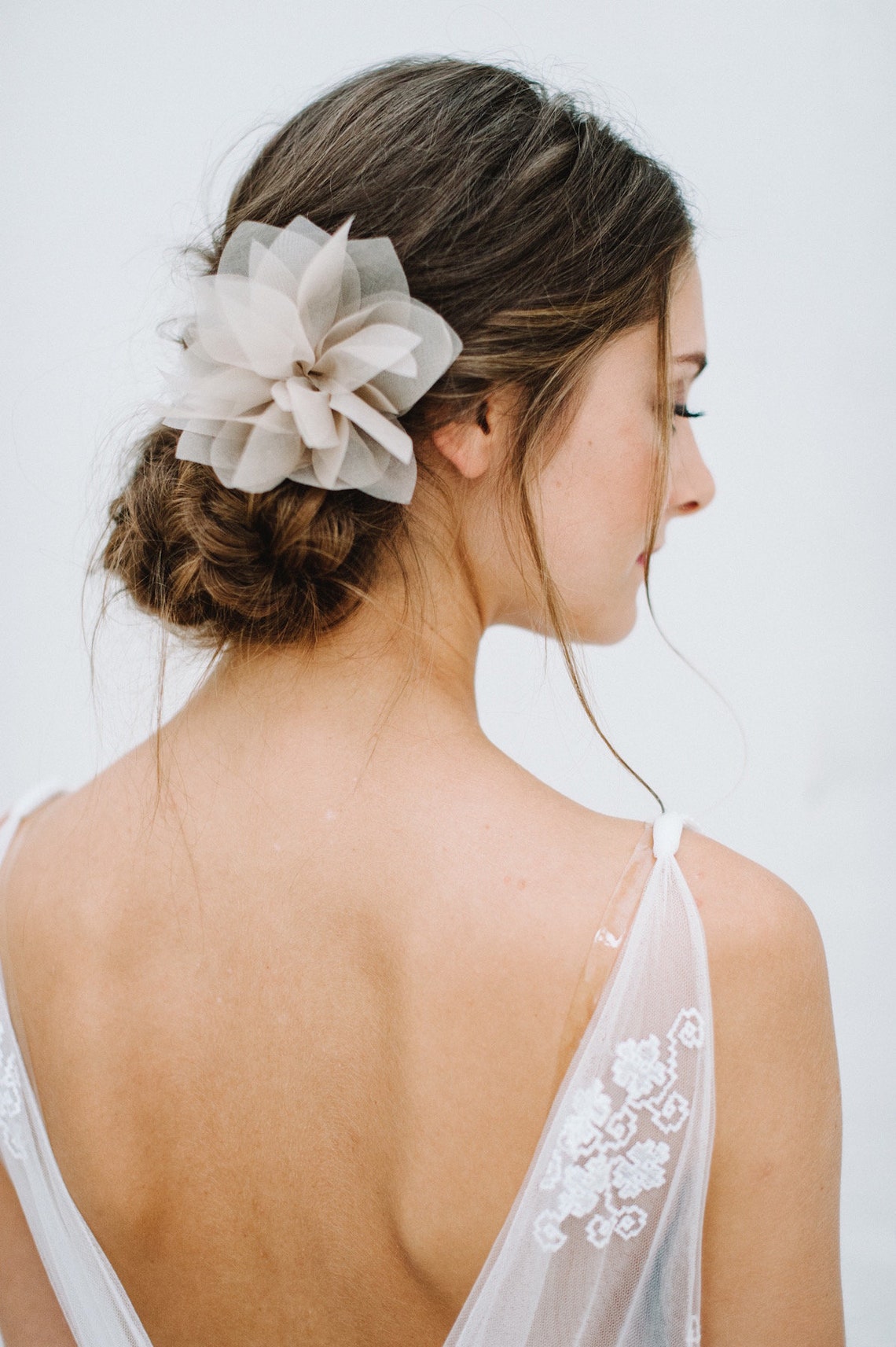 Bridal Silk Flower Wedding Hair Flower Headpiece Etsy