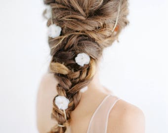 Mariage de bandeau de fleurs, accessoires de cheveux de mariée, couronne de fleurs - Athena