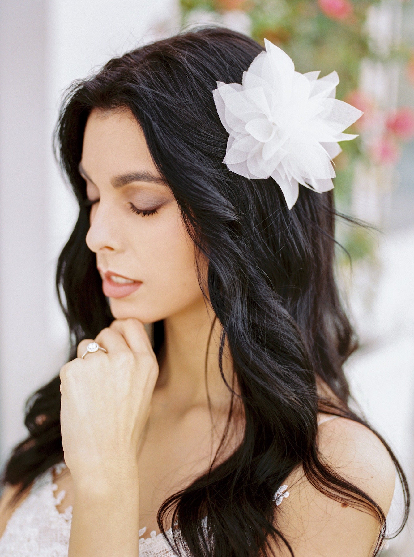 Bridal Silk Flower Wedding Hair Flower Headpiece Etsy