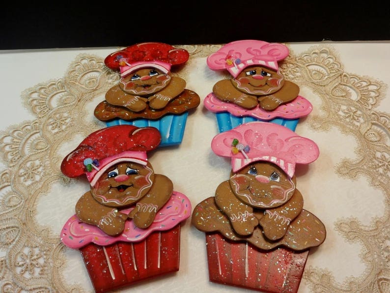 Gingerbread Decor Kitchen Decor,Frige Magnet Home Decor Gingerbread Cupcake Magnet
