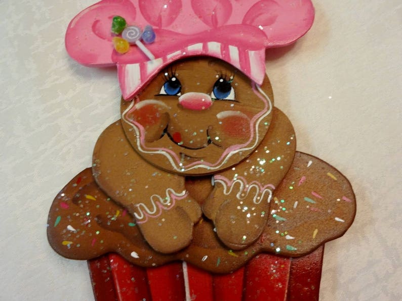 Gingerbread Decor Kitchen Decor,Frige Magnet Home Decor Gingerbread Cupcake Magnet