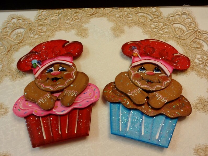 Gingerbread Decor Kitchen Decor,Frige Magnet Home Decor Gingerbread Cupcake Magnet