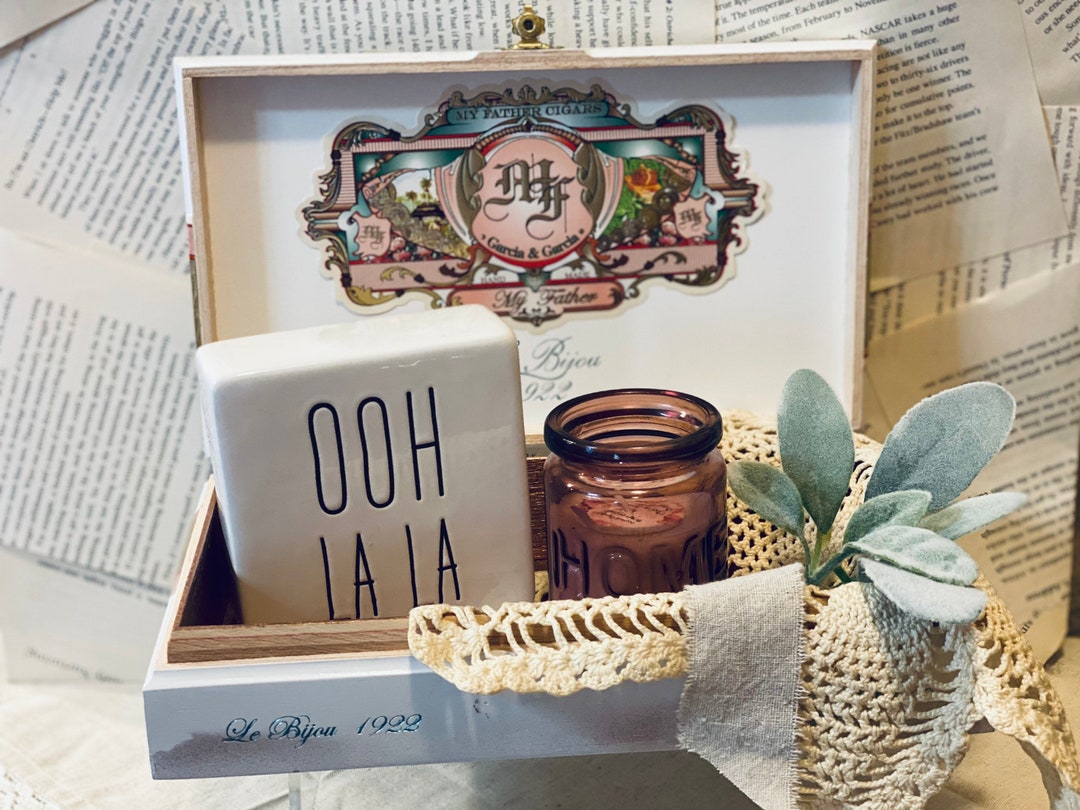 Shabby Cigar Box Decor Etsy