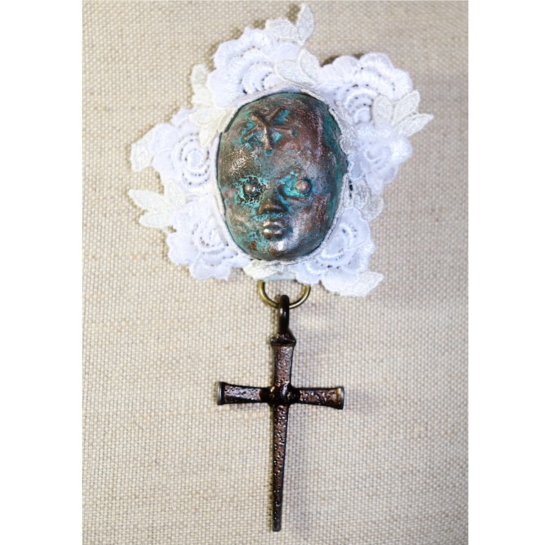 RUSTY DOLL BROSCHE Dolly Kei Gothic Halloween Classic Lolita