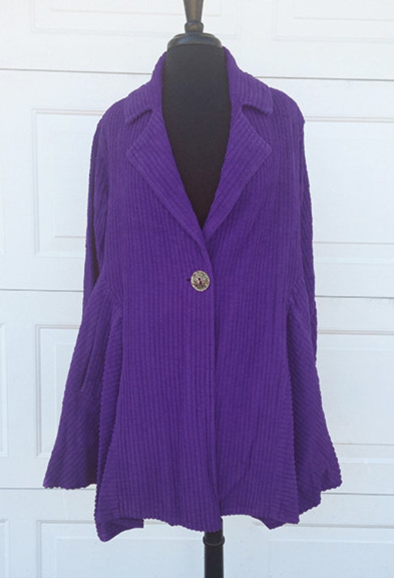Purple Chenille Swing Coat