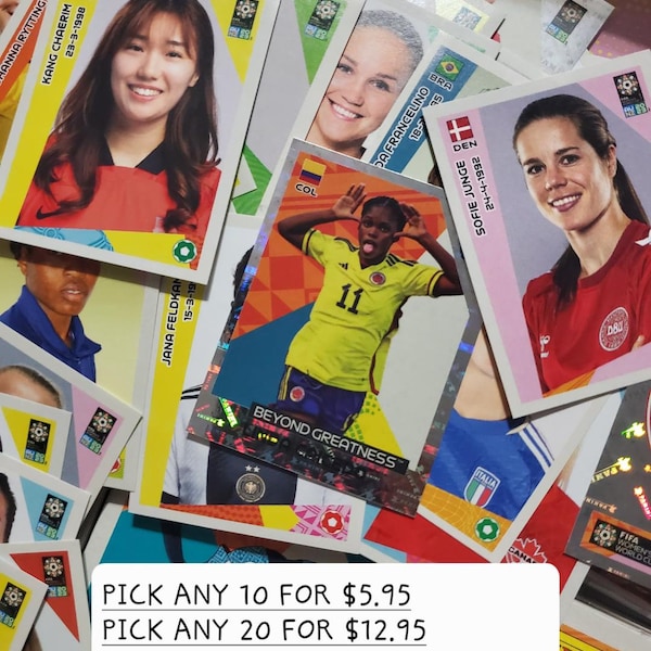 Fifa womens world cup 2023 panini atickers  pick 10/20 read instructions