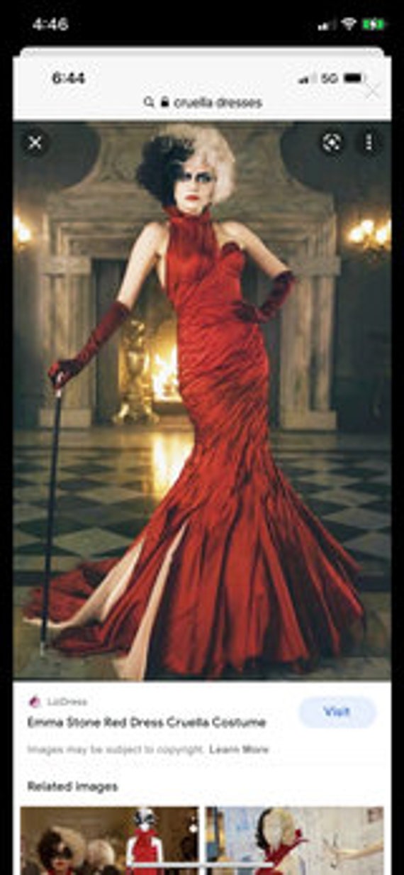 Cruella Outfit Red Night Gown - Etsy Israel
