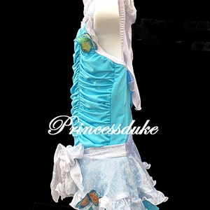 Cinderella Ella Inspired Princessduke Pageant Birthday One Piece Swimsuit with Butterflies image 2