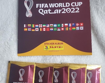 Panini album soft cover fifa world cup Qatar combo orange version with 5 packs new