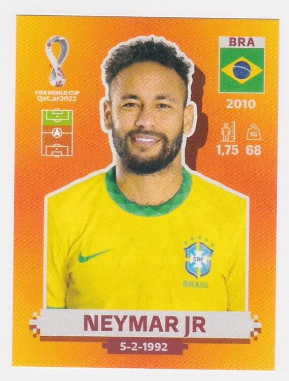 Brazil Team - 18 Players Stickers Set - Panini FIFA World Cup Qatar 2022