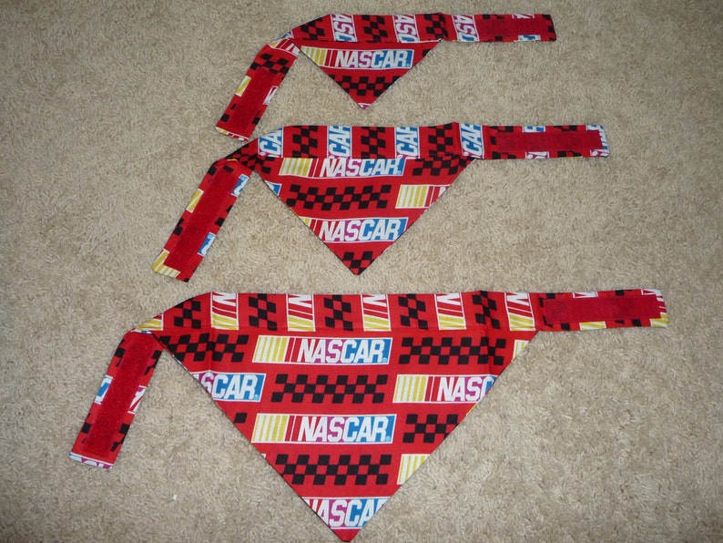red NASCAR Dog Scarf