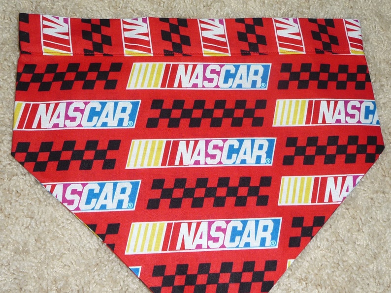 red NASCAR Dog Scarf