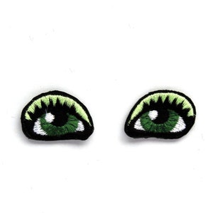 25mm Embroidered Sew on green doll eyes for Crafting,  Safety Eyes for Stuffed Plush Toys and Dolls