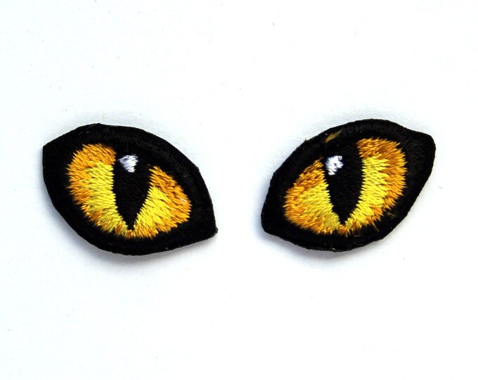 Pack 5 Pairs Yellow Sew on Cats Eyes for Crafting, 20mm Toy Safety Eyes