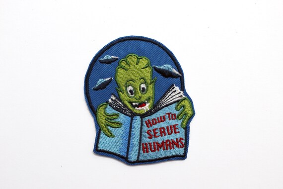 How to Serve Humans Aliens Cook Book Embroidered and Iron on - Etsy