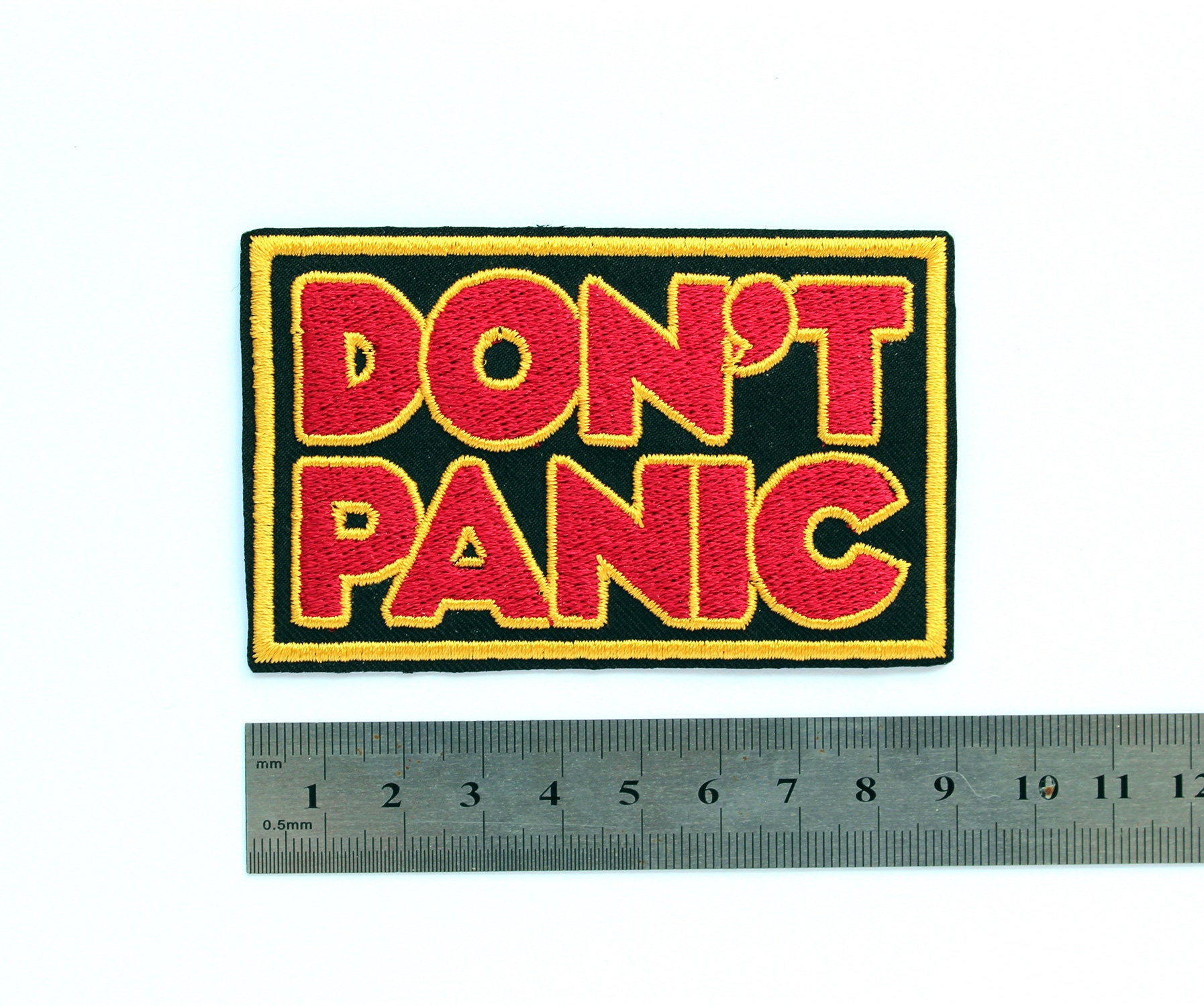 Hitchhikers Guide To The Galaxy Don't Panic Logo Embroidered Patch NEW UNUSED 