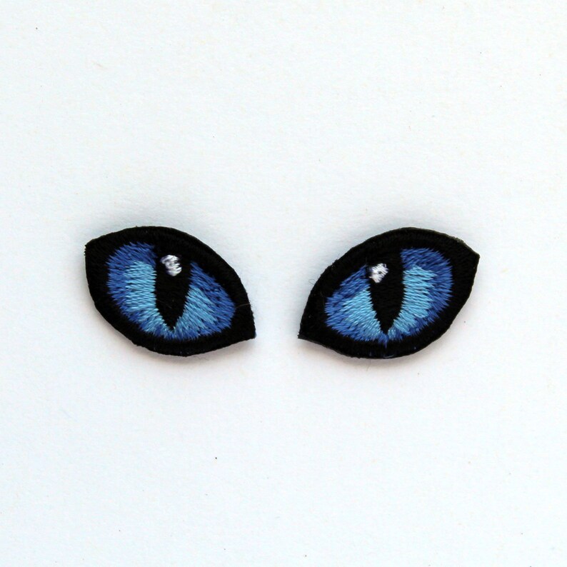 Tiny Purple Cats Eyes Embroidered 20mm Eyes Iron on Patches Etsy