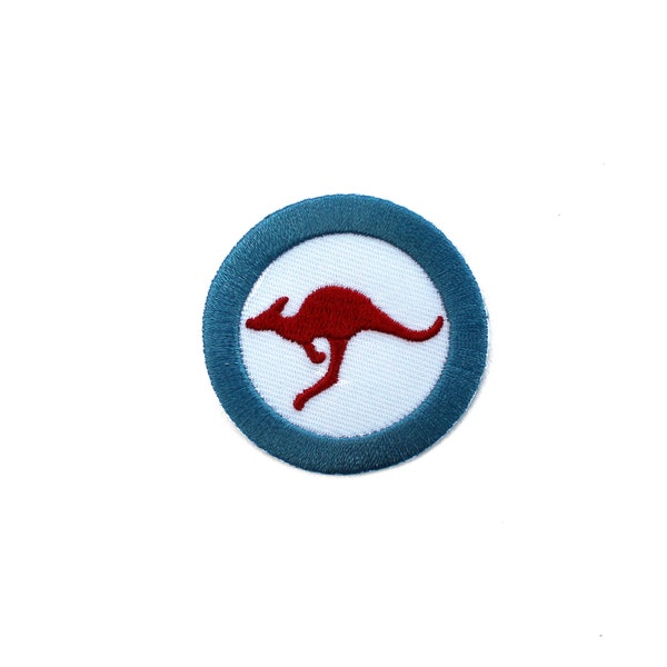 Australian Kangaroo Embroidered and Iron on Patches for Jackets, Military Air Force Flying Kangaroo ANZAC