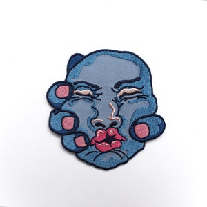 Face Squeeze Hangover embroidered and Iron on Patches for Jackets, a big night out
