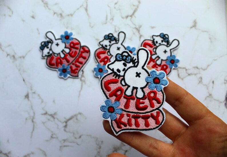 Aufnäher Karate Katze Katzen Patches Baby Patch Aufbügler Kinder Kater