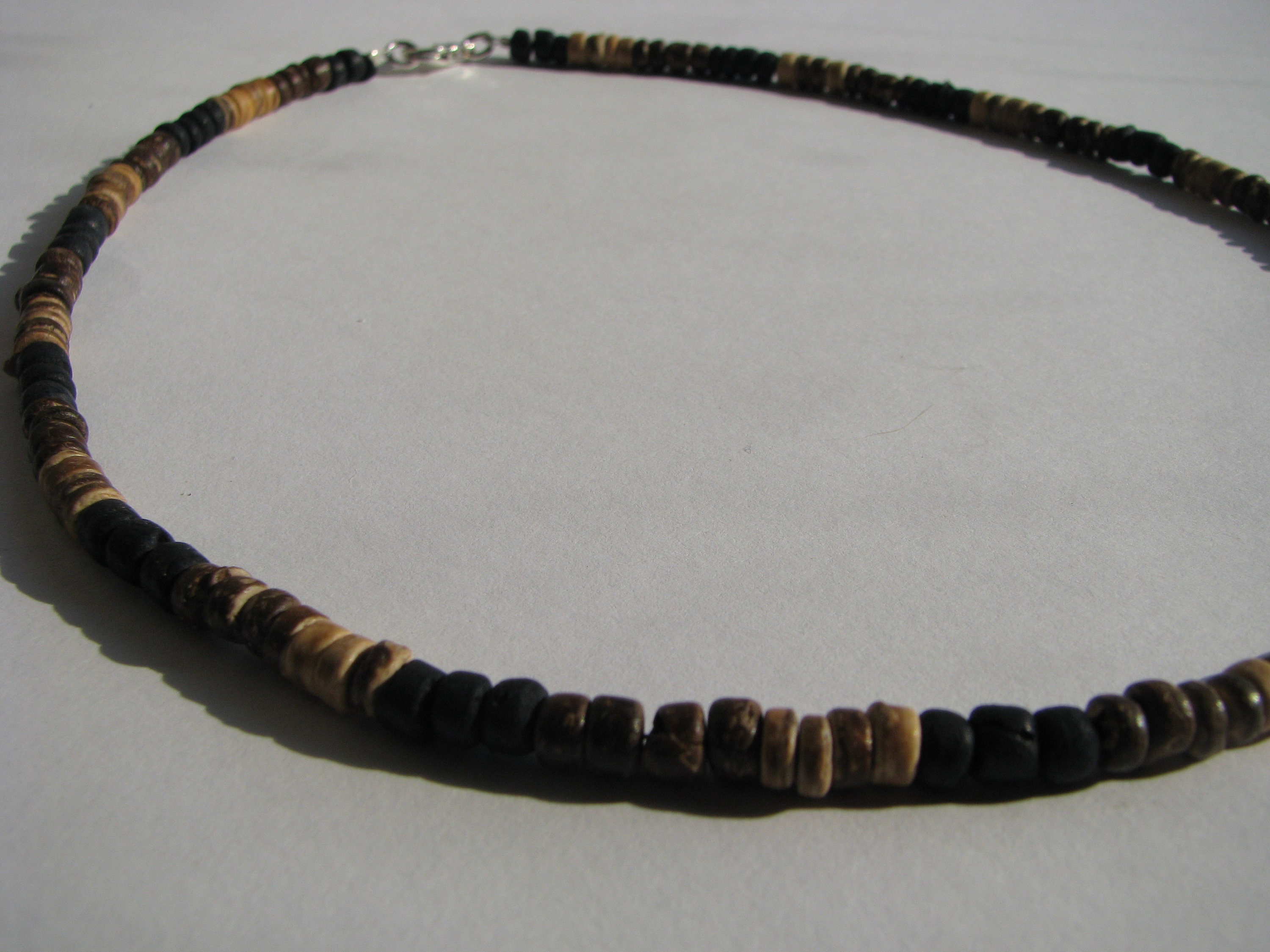 Mens Surfer Necklace Unisex Necklace Coconut beaded Necklace Etsy