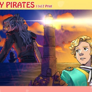 Gay Pirates &quot;Lighthouse&quot; - 11x17 Print