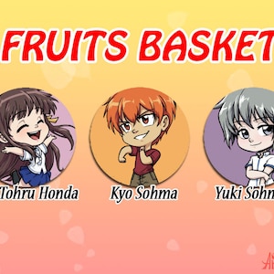 Fruits Basket 1&quot; Pinback Buttons