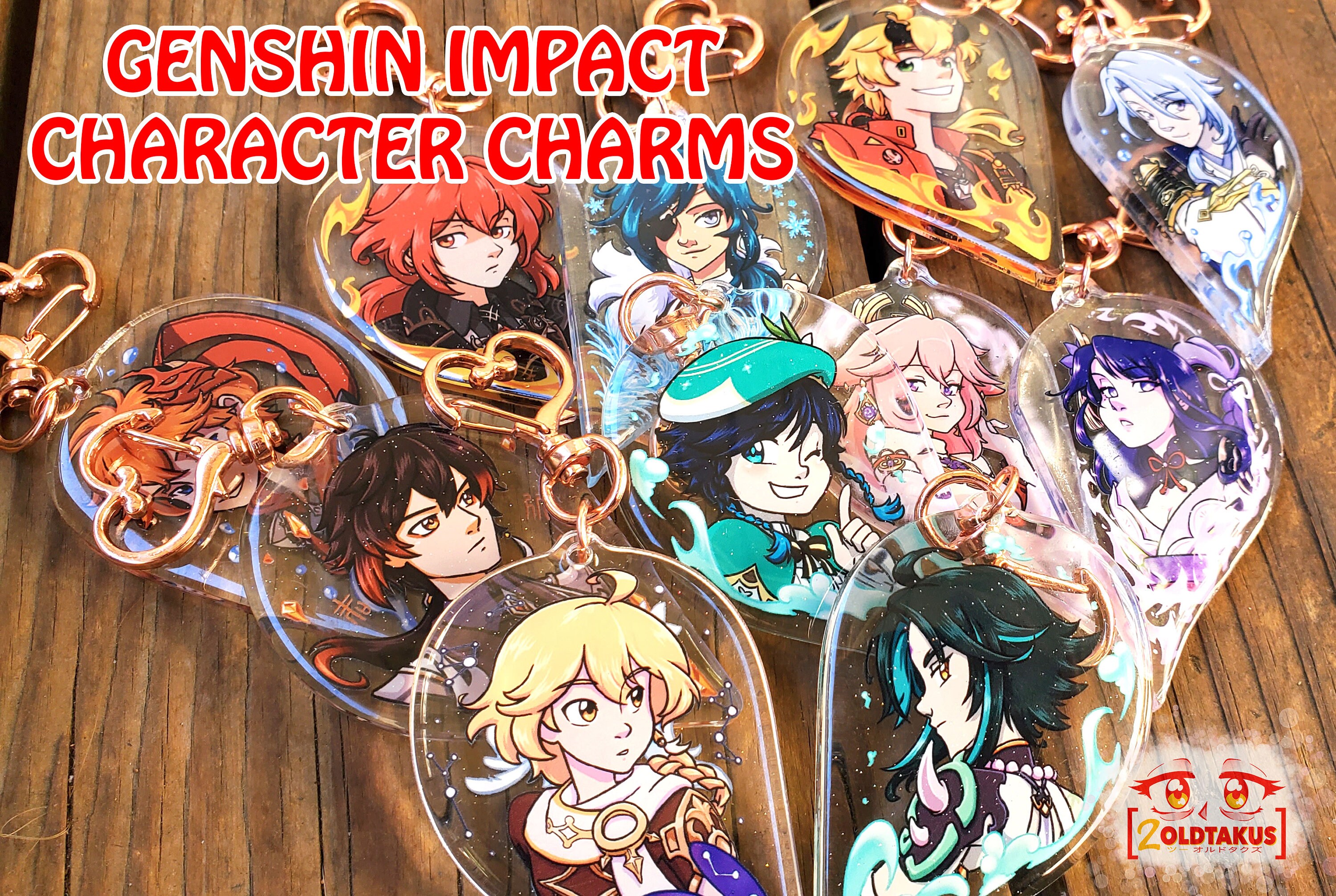 Genshin Heart Keychain