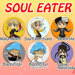 Soul Eater 1&quot; Buttons