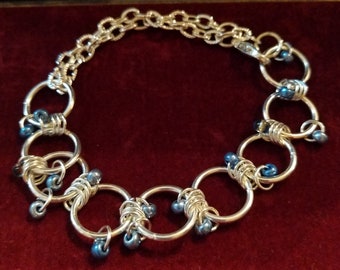 Silver Chain Bracelet and Earring Set