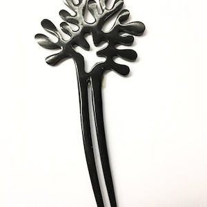 Handmade vintage genuine natural buffalo horn hair fork up do chignon stick
